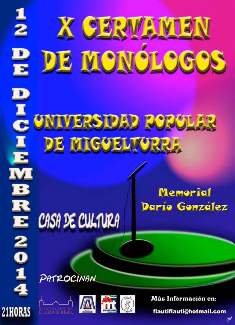 imagen cartel certamen de monólogos UP 2014