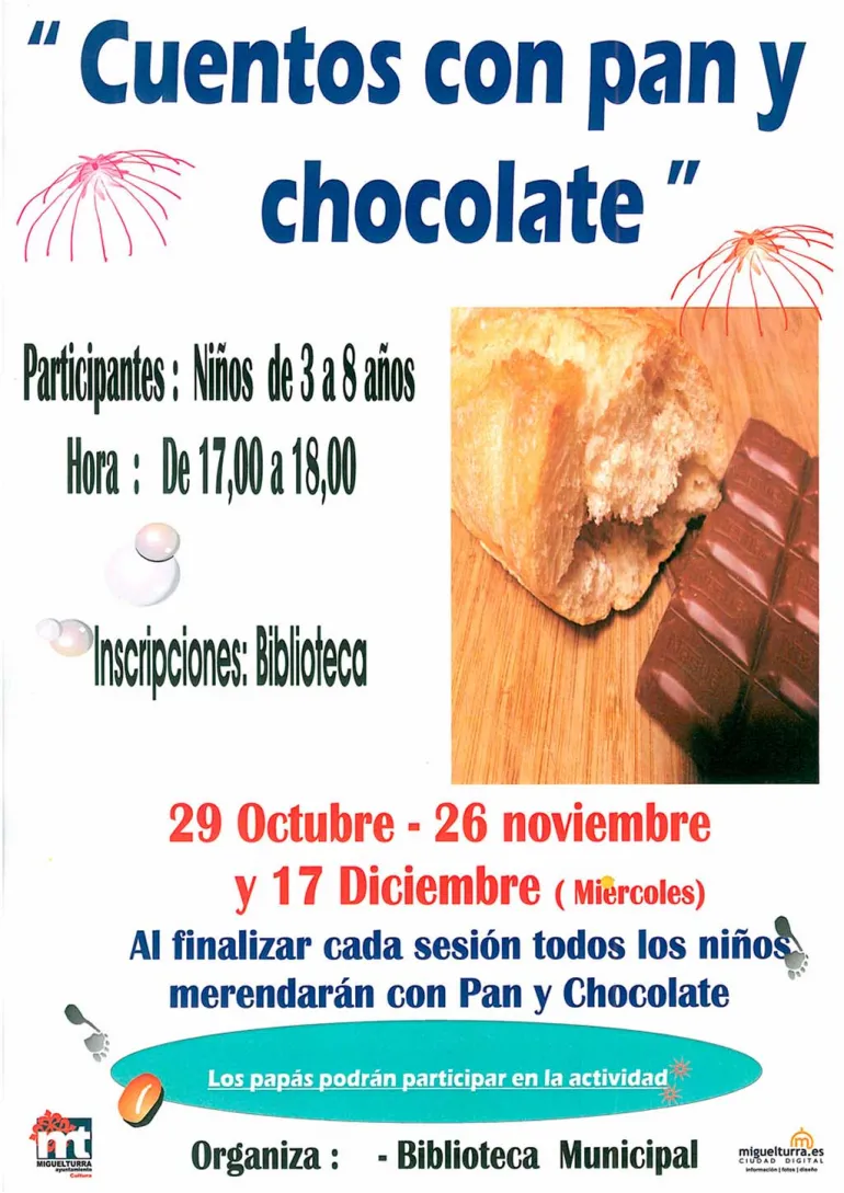 imagen cartel cuentos pan y chocolate, 2014