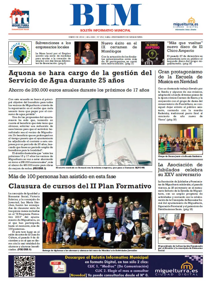 imagen portada del BIM de enero de 2014