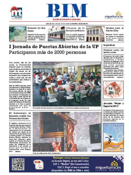 imagen portada BIM número 234, junio 2012