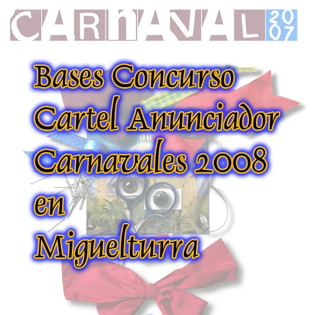 imagen flyer anuncio concurso cartel carnaval 2008