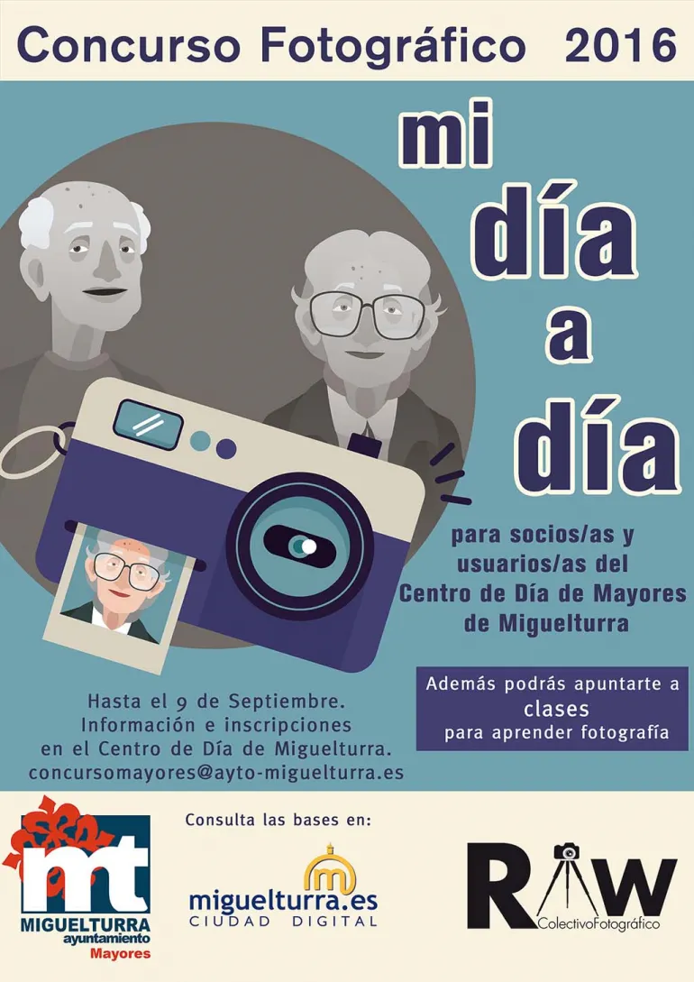 imagen del cartel del concurso "Mi día a Día", julio 2016