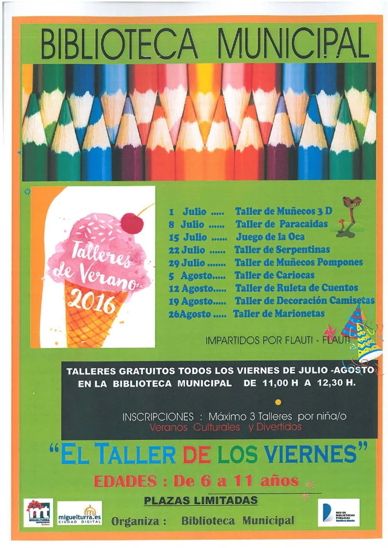 talleres de los viernes Biblioteca Municipal