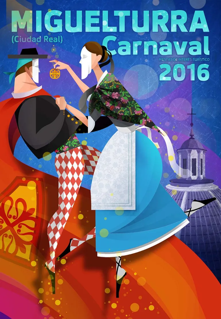 Cartel anunciador del carnaval de Miguelturra 2016.