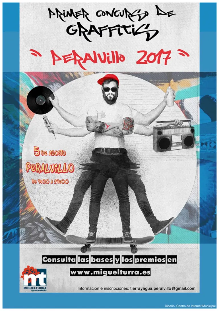 imagen del cartel primer concurso de graffitis Peralvillo 2017