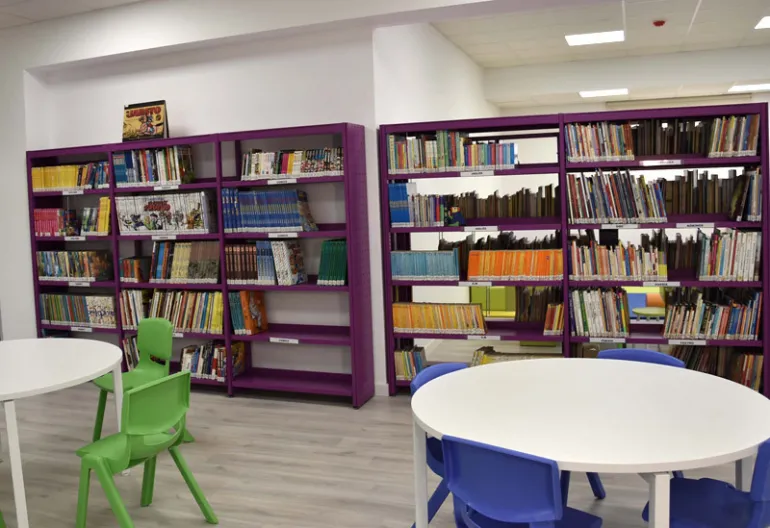imagen de la nueva biblioteca municipal de Miguelturra, abril 2019