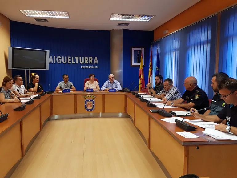 imagen de la Junta Local de Seguridad, Miguelturra, agosto 2018
