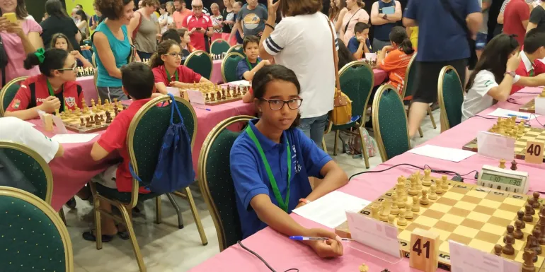 imagen de la jugadora de ajedrez Lgalia Mahajub, fuente imagen Club Ajedrez Ciudad Real, julio 2019