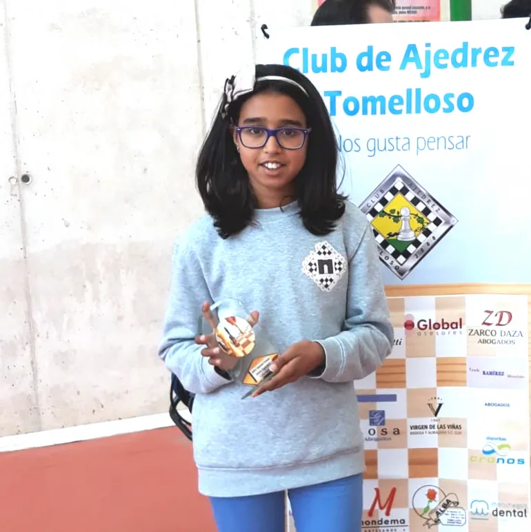 imagen de Lgalia Mahajub, febrero 2019, fuente imagen Club Ajedrez Ciudad Real