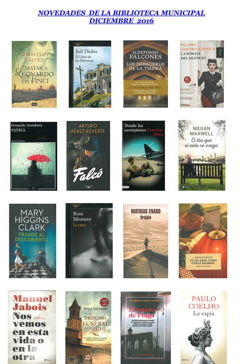 imagen de novedades en la biblioteca municipal