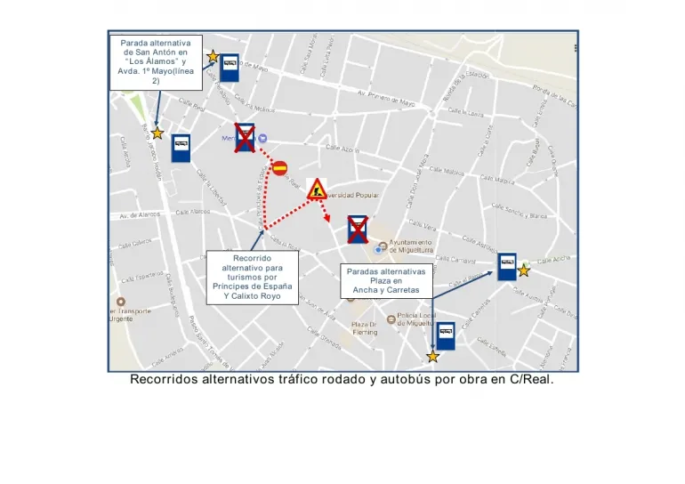 imagen del croquis a colación de las obras en calle Real en Miguelturra, noviembre 2017