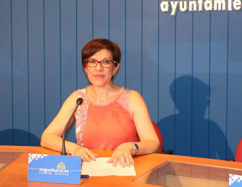 imagen de Victoria Sobrino durante la Junta de Gobierno Local, agosto 2018