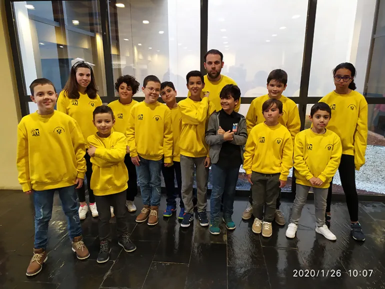 imagen de los componentes del Club Ajedrez Miguelturra en el torneo, 26 enero 2020