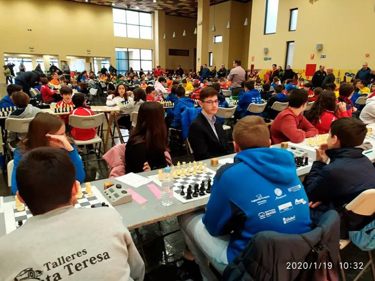 imagen de la primera jornada del Campeonato Provincial de Ajedrez, 19 enero 2020, imagen del Club Ajedrez Miguelturra