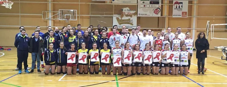 imagen del partido de baloncesto y apoyo a las personas con SIDA, diciembre 