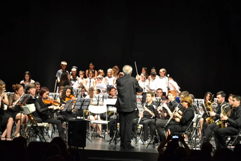 imagen de la Banda Sinfónica de la Escuela de Música de Miguelturra, junio 2016