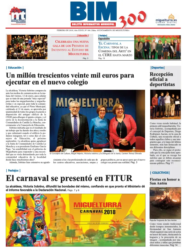imagen de la portada del BIM de febrero de 2018