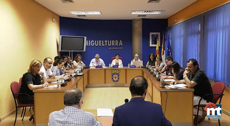 imagen captura pantalla del vídeo del Pleno Extraordinario del 21 de junio de 2018