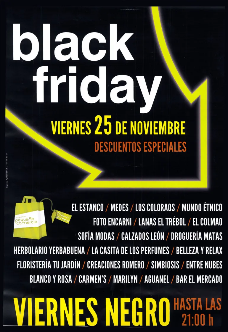 imagen del cartal Black Friday, Miguelturra 2016