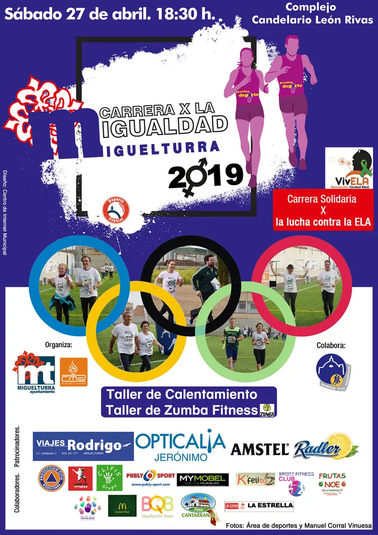 imagen del cartel de la Carrera por la Igualdad, Miguelturra 2019