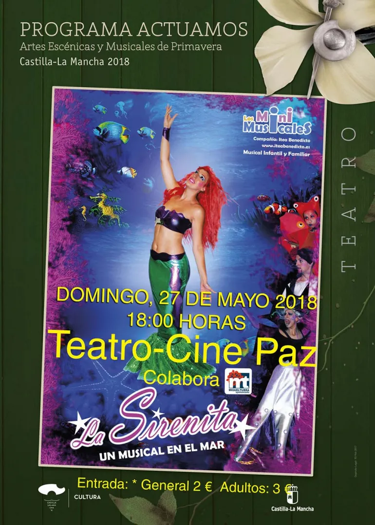 imagen del cartel de La Sirenita, 27 mayo 2018 en Miguelturra