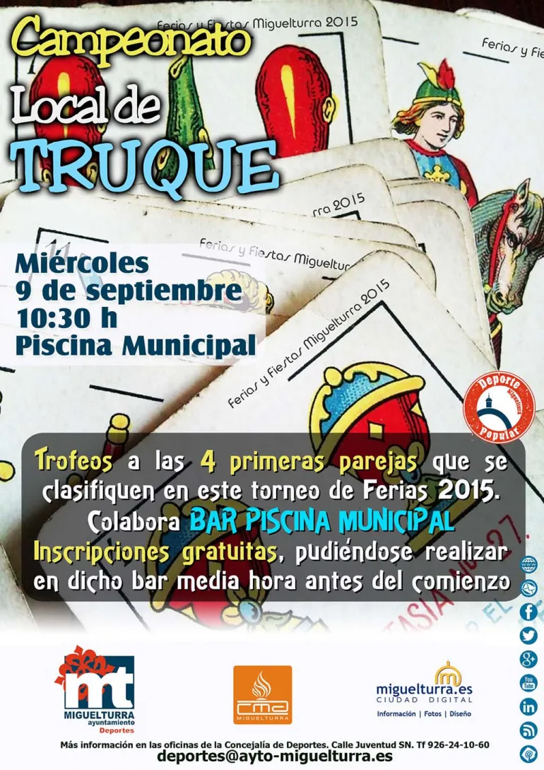imagen cartel Campeonato de Truque Ferias 2015 Miguelturra