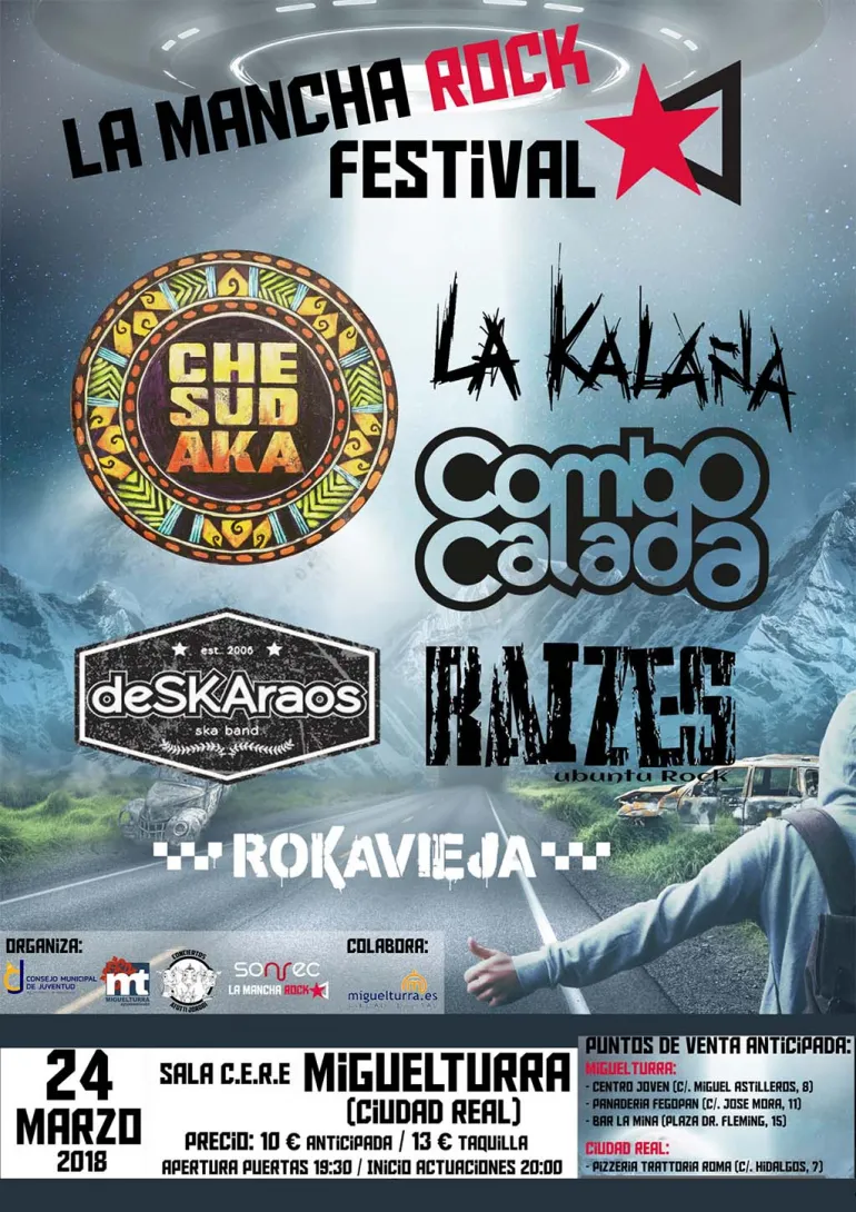 imagen del cartel del concierto La Mancha Rock Festival del 24 de marzo de 2018