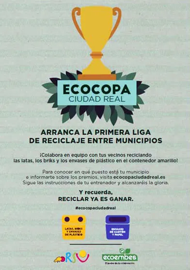 imagen del cartel anunciador del concurso de reciclaje Ecocopa, mayo 2016