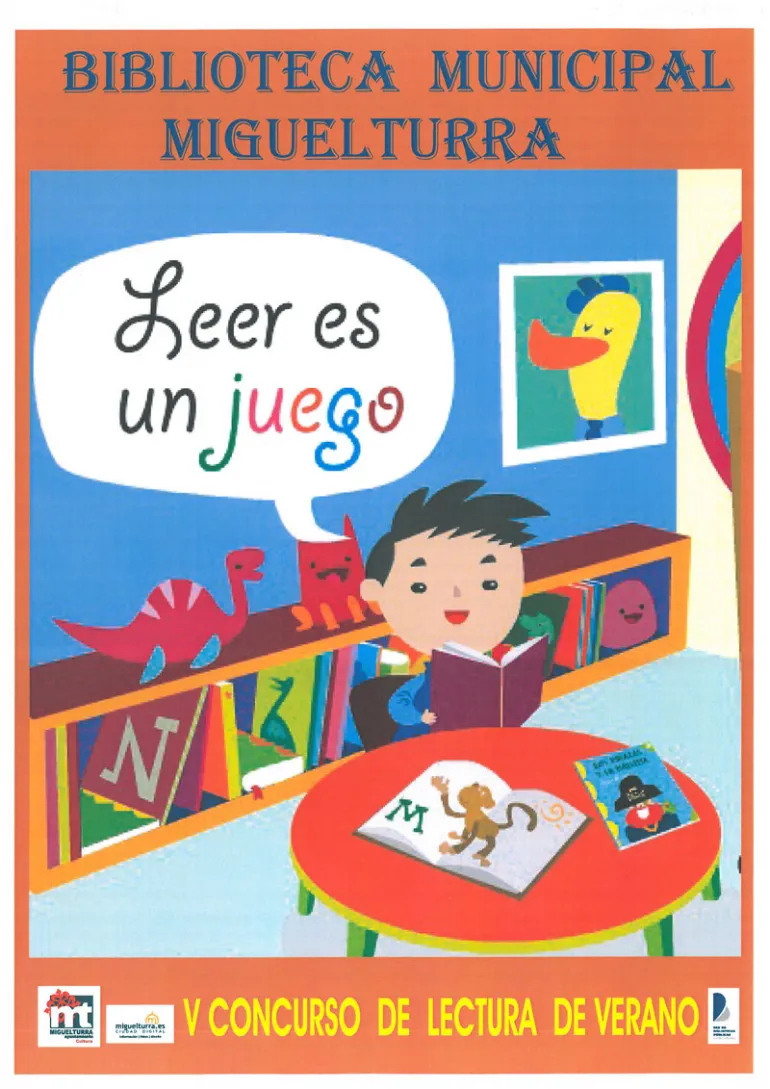 imagen del cartel anunciador del Quinto Concurso de Lectura de Verano 2016 Miguelturra
