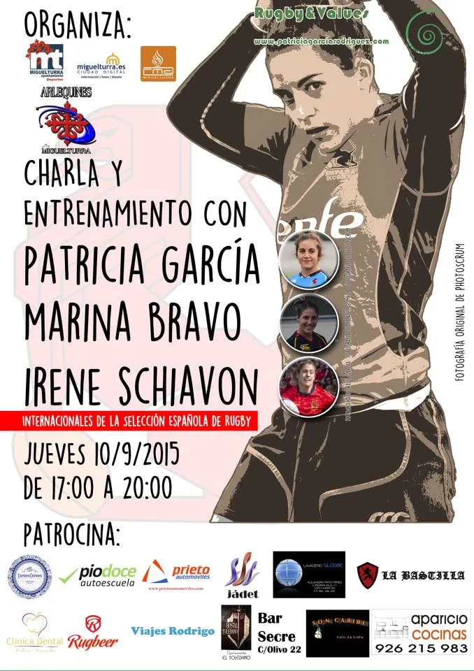 imagen del cartel de la charla sobre rugby, septiembre 2015