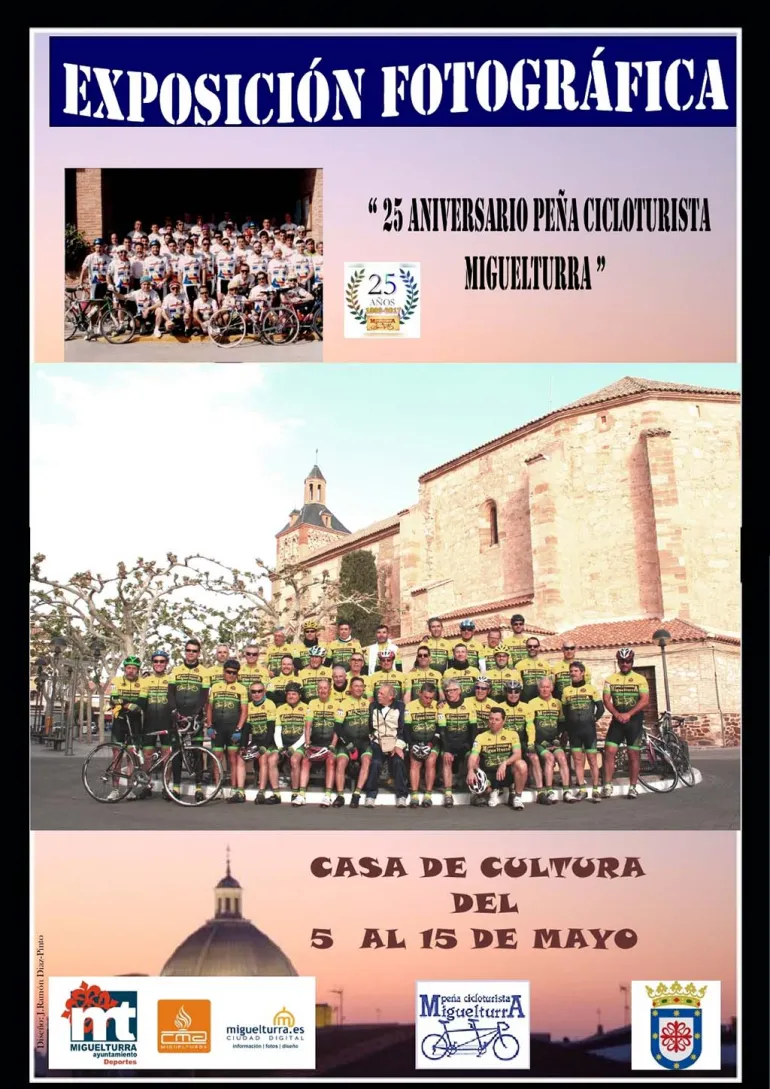 imagen del cartel de la exposición fotográfica Peña Ciclista Miguelturra, mayo 2017