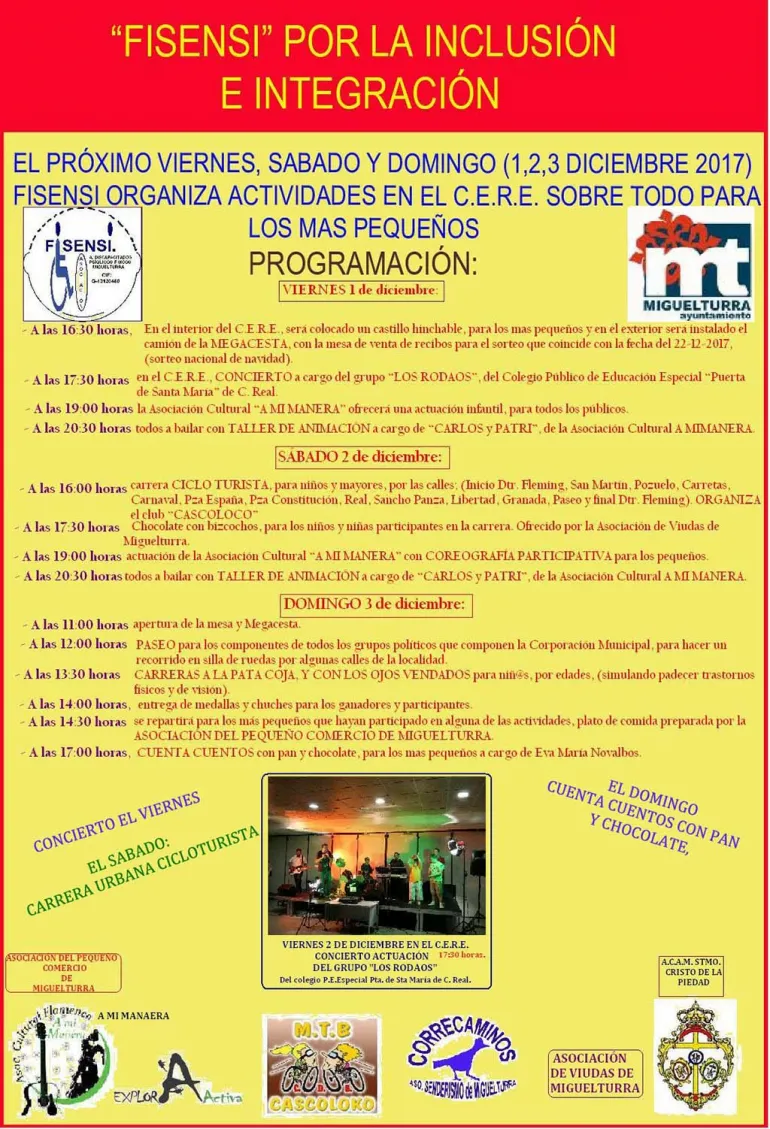 imagen del cartel del evento de Fisensi para los días 1, 2 y 3 de diciembre 2017