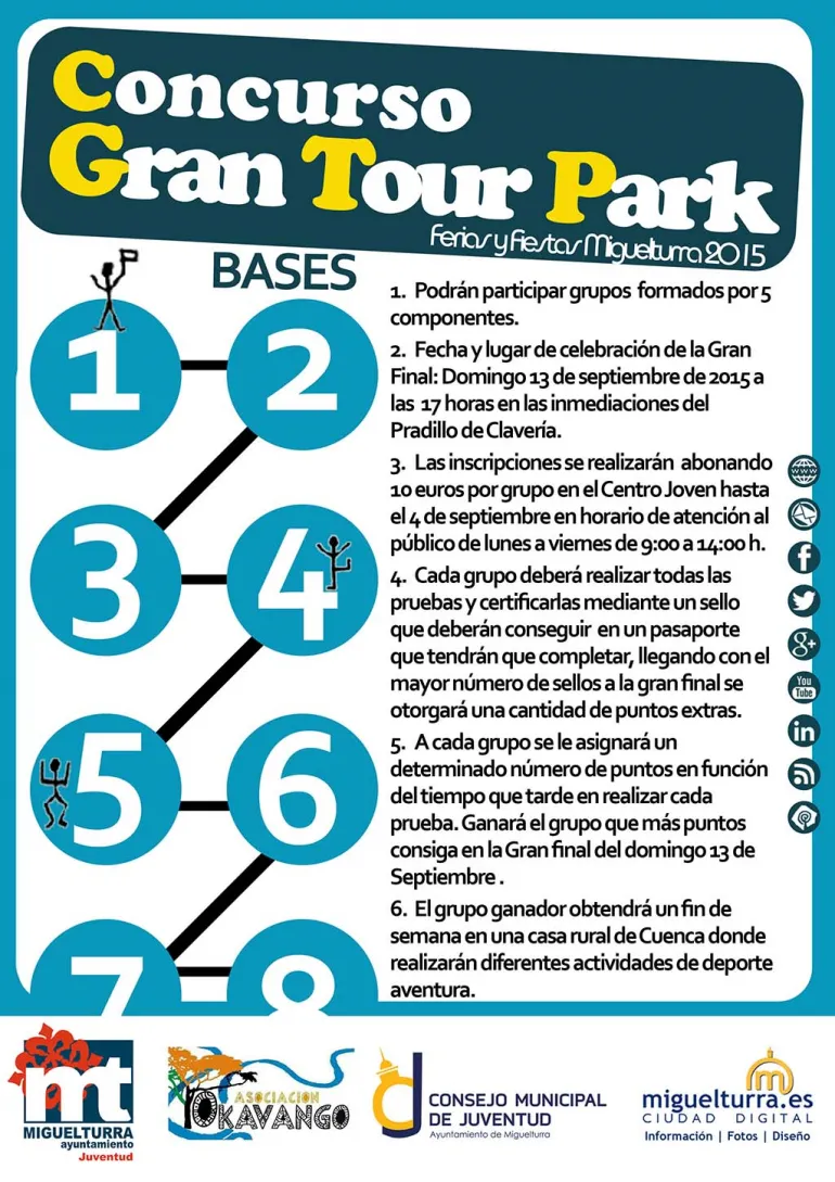 imagen del cartel elaborado por el portal web para el Concurso Gran Tour Park 2015 Miguelturra