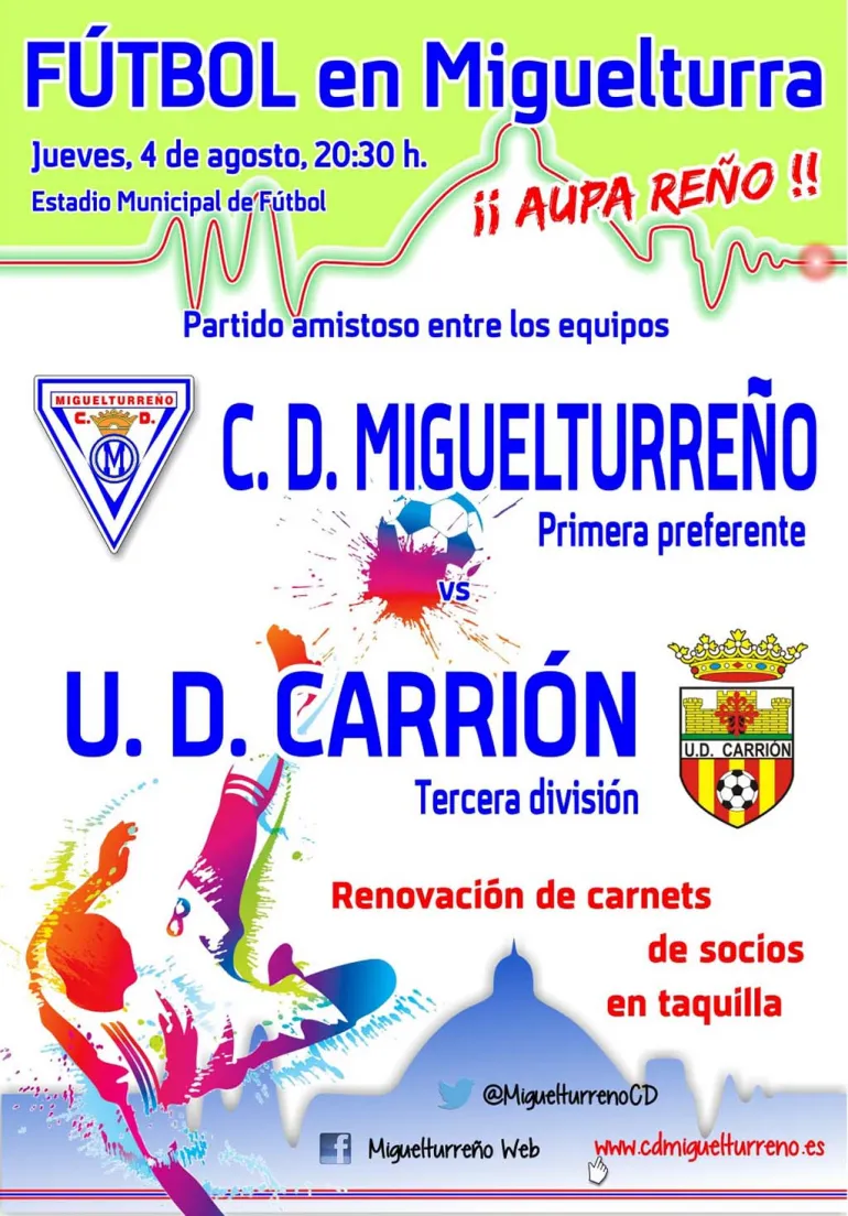 imagen cartel evento deportivo fútbol del 4 de agosto 2016
