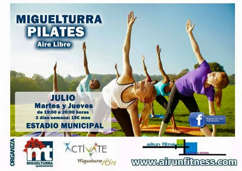 imagen cartel pilates en julio Miguelturra, Actívate 2015