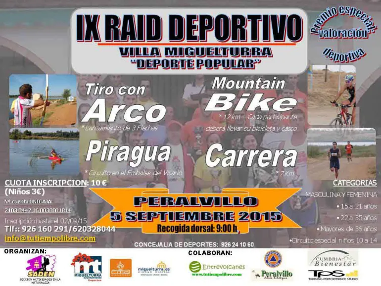 imagen del cartel del Noveno Raid Deportivo, ferias 2015