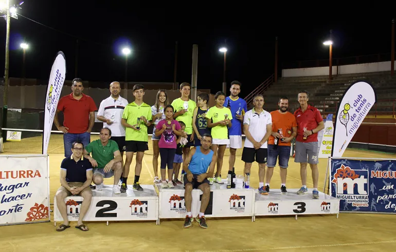 imagen de la clausura del Open de Tenis, Miguelturra, julio 2018