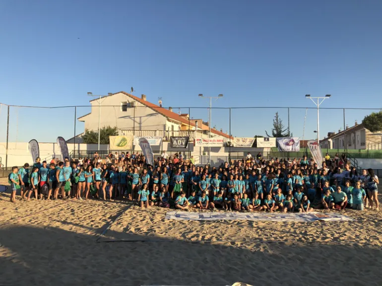 imagen inauguración del Clinic Vóley Playa julio 2018, fuente imagen Diego Rodríguez Tercero