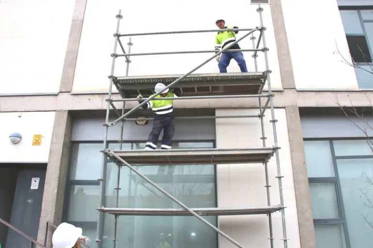 imagen de las obras del quinto colegio de Miguelturra, marzo 2018