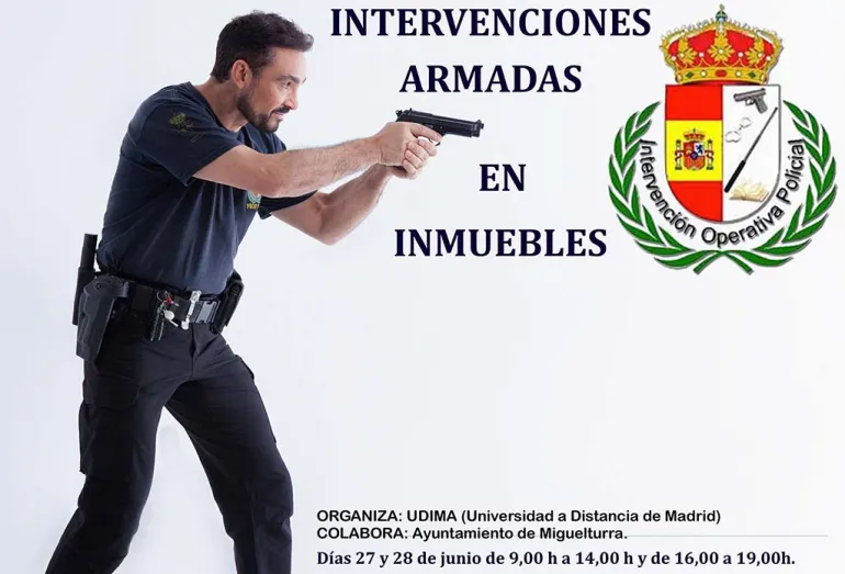 imagen del cartel del curso policial que se realizará en Miguelturra, junio 2015