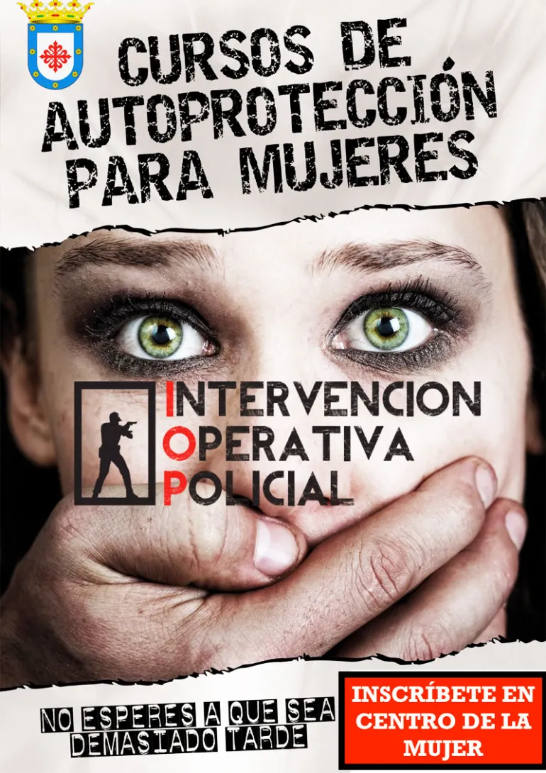 imagen del cartel del curso de autoprotección de la mujer, octubre 2016