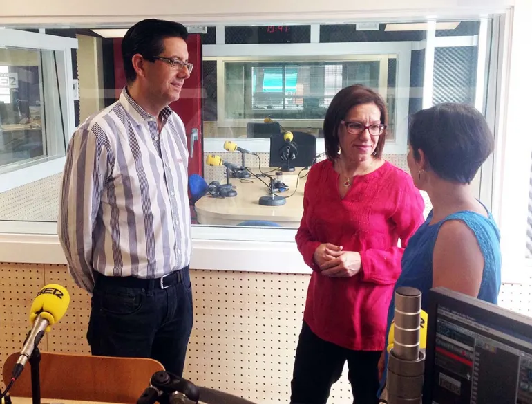 imagen de la alcaldesa Victoria Sobrino en Cadena SER Ciudad Real, 8 julio 2015