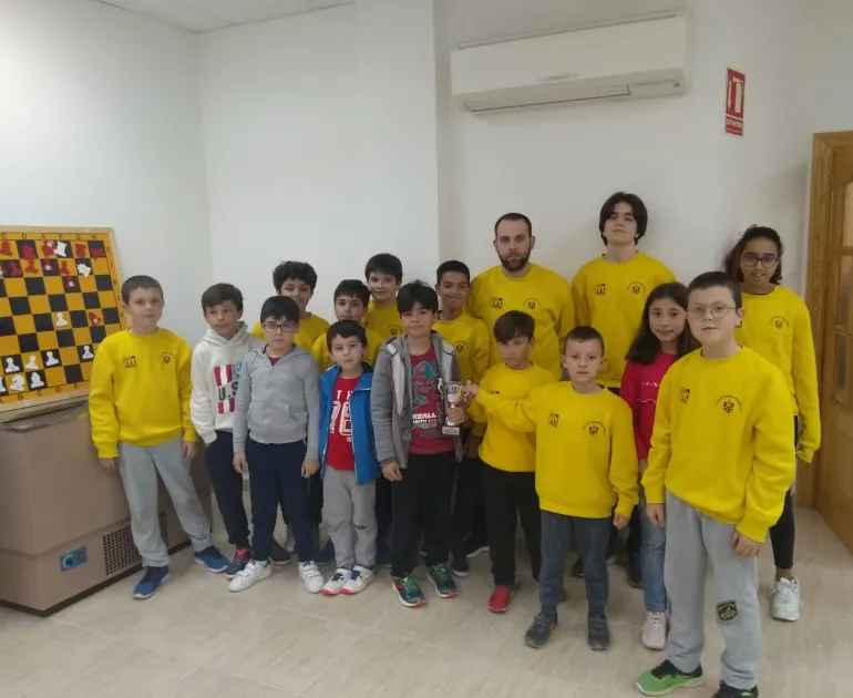 imagen Escuela de Ajedrez de Miguelturra, febrero 2020, fuente imagen Club Ajedrez Miguelturra