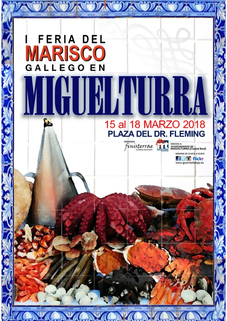 imagen del cartel de la Feria del Marisco Gallego, marzo 2018