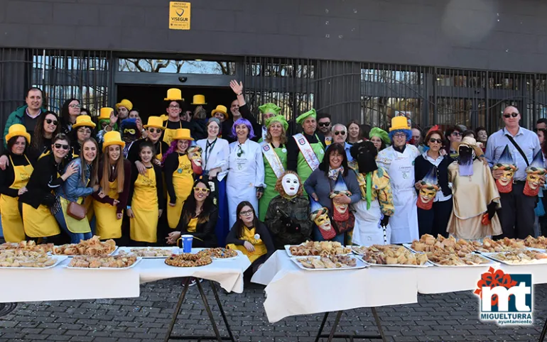 imagen de autoridades, organización y ganadores del Concurso de Fruta en Sartén 2020 de Miguelturra