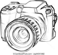 imagen del dibujo de una cámara de fotos
