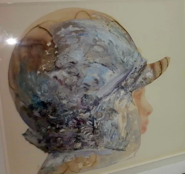 imagen del cuadro Niña con Borgoñota, de Leonor Solans, premio Carta Puebla 2015