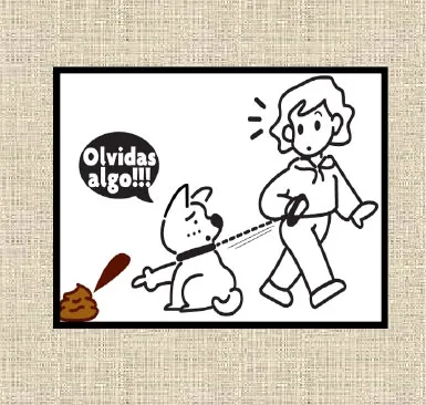 imagen del tríptico editado concienciación recogida excrementos mascotas, octubre 2016