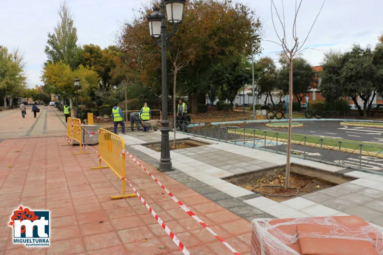 imagen de las obras en el parque Rivas Moreno de Miguelturra, noviembre 2018