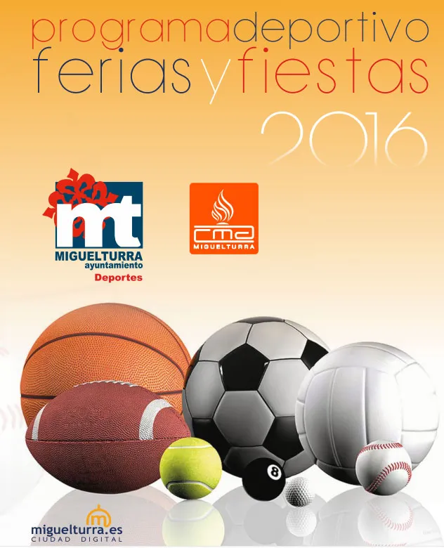 imagen de la portada del programa deportivo editado de las Ferias y Fiestas de Miguelturra 2016